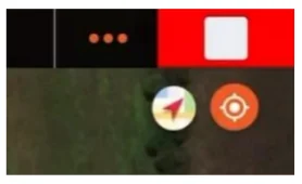 Botão em vermelho para interromper missão