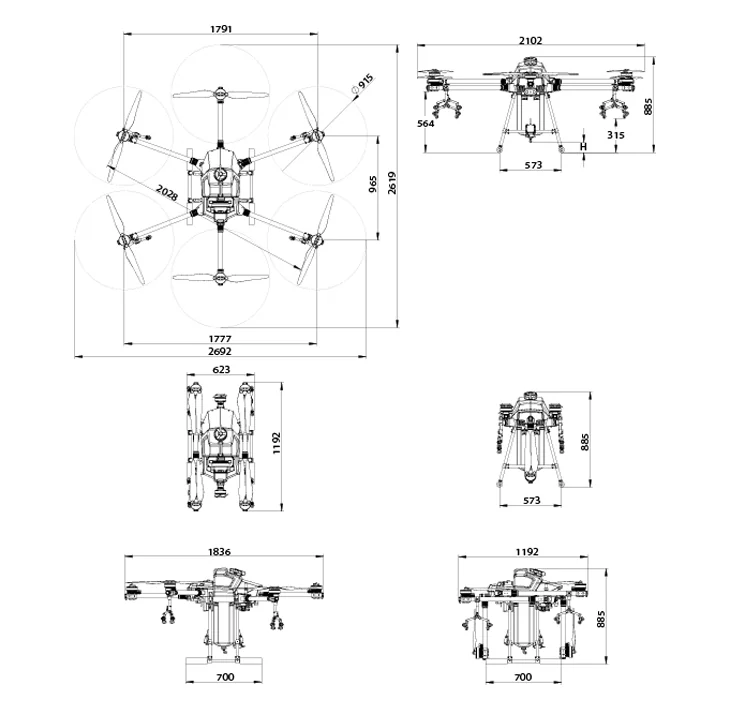 Dimensões do Pelicano TF30L